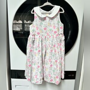 Kids Sleeveless Dress with Peter Pan Collar